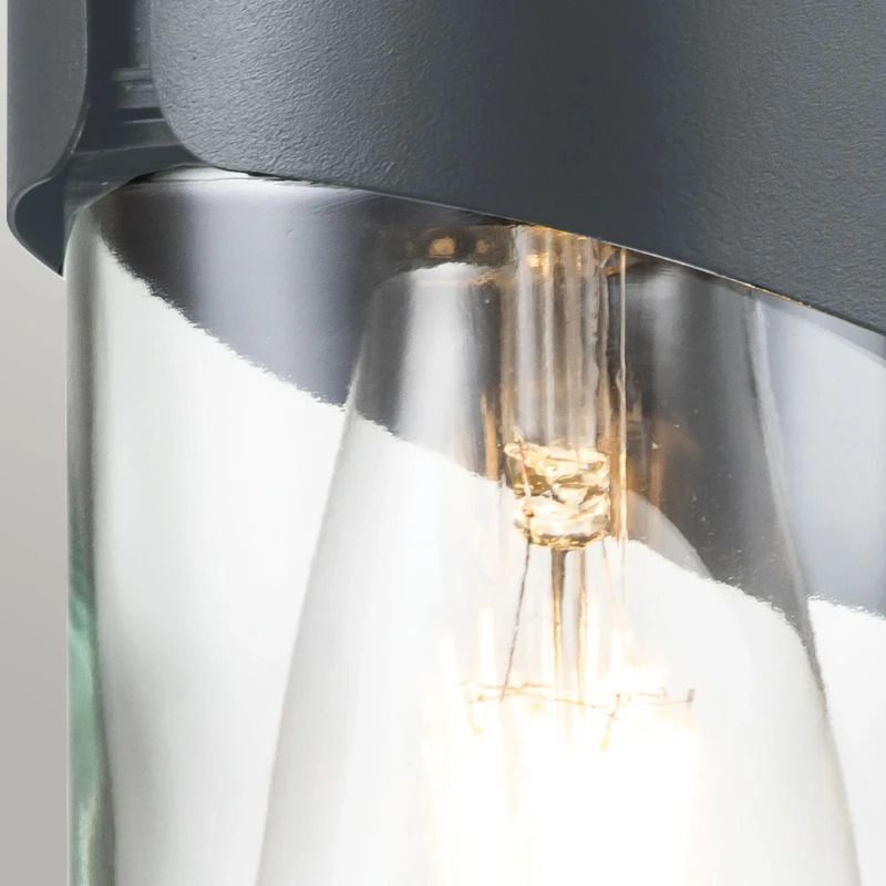 Elstead Lighting LED Wand Buitenlamp Porto | 1X E27 Max 40W | IP44 | Dimbaar | Grey