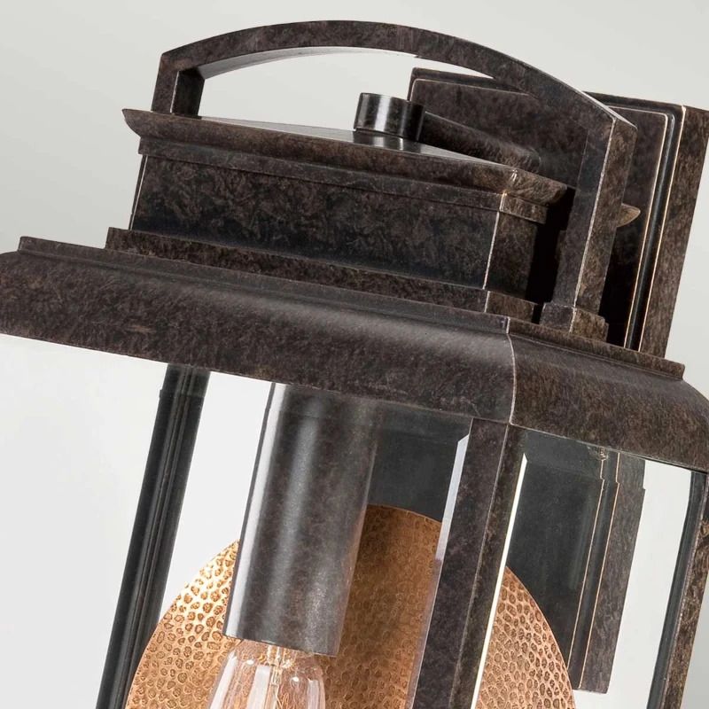Quoizel LED Wand Buitenlamp Byron | 1X E27 Max 60W | IP44 | Dimbaar | Imperial Bronze with Copper Reflector
