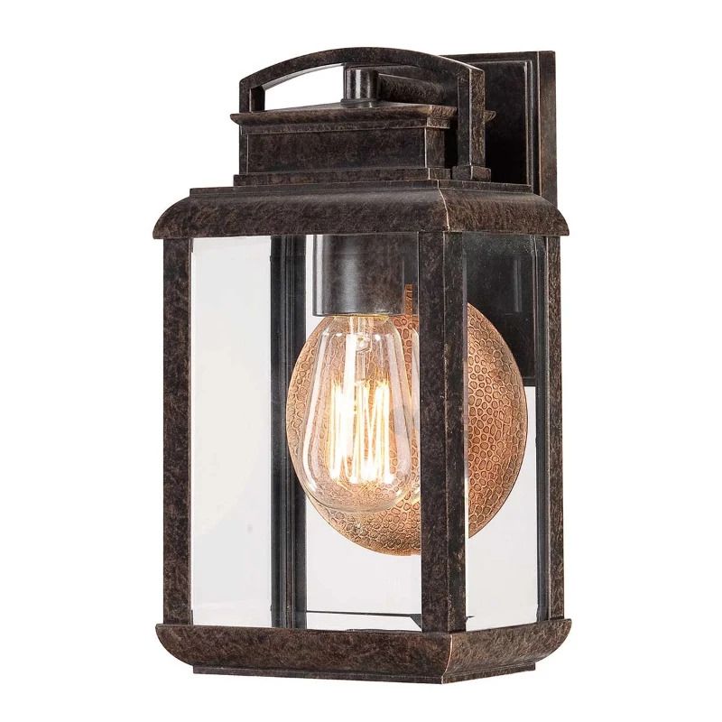 Quoizel LED Wand Buitenlamp Byron | 1X E27 Max 60W | IP44 | Dimbaar | Imperial Bronze with Copper Reflector