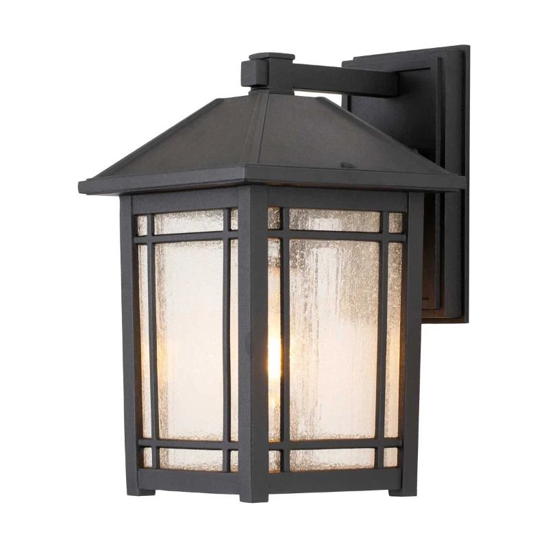 Quoizel LED Wand Buitenlamp Cedar Point | 1X E27 Max 60W | IP44 | Dimbaar | Black