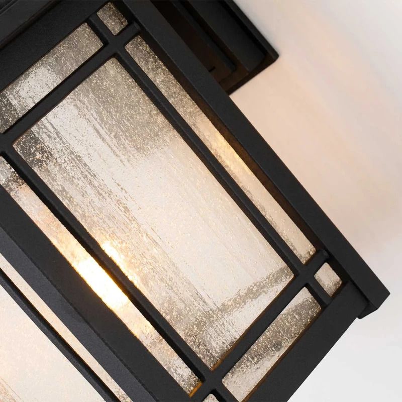Quoizel LED Wand Buitenlamp Cedar Point | 1X E27 Max 60W | IP44 | Dimbaar | Black