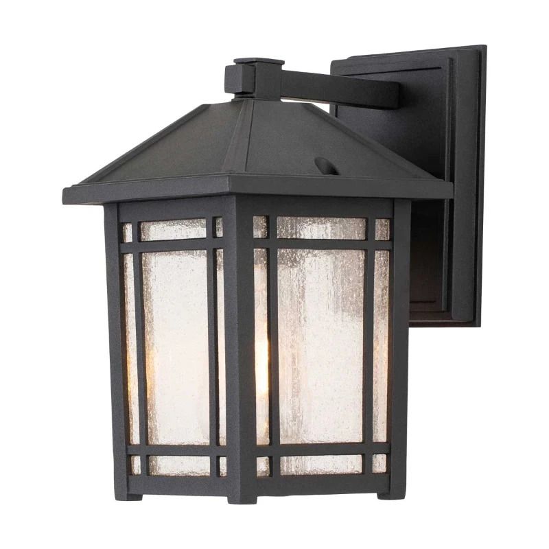 Quoizel LED Wand Buitenlamp Cedar Point | 1X E27 Max 60W | IP44 | Dimbaar | Black