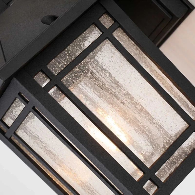 Quoizel LED Wand Buitenlamp Cedar Point | 1X E27 Max 60W | IP44 | Dimbaar | Black