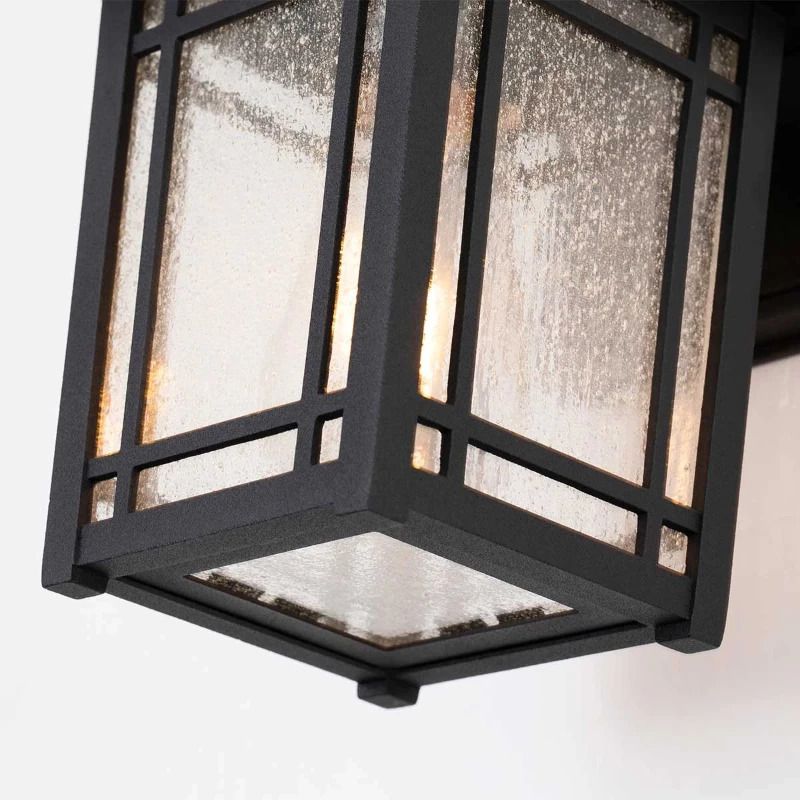 Quoizel LED Wand Buitenlamp Cedar Point | 1X E27 Max 60W | IP44 | Dimbaar | Black