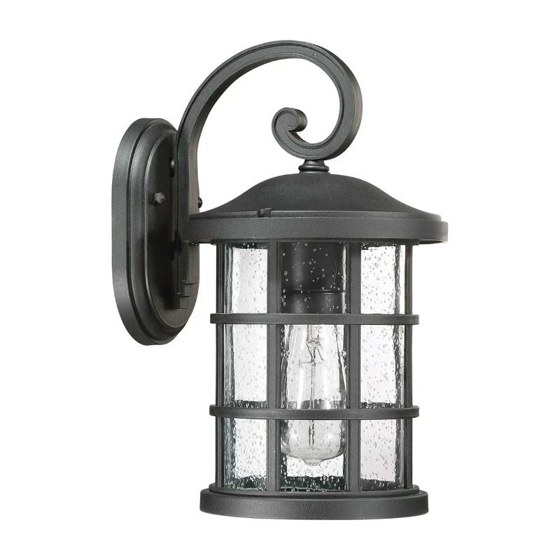 Quoizel LED Wand Buitenlamp Crusade | 1X E27 Max 60W | IP44 | Dimbaar | Earth Black