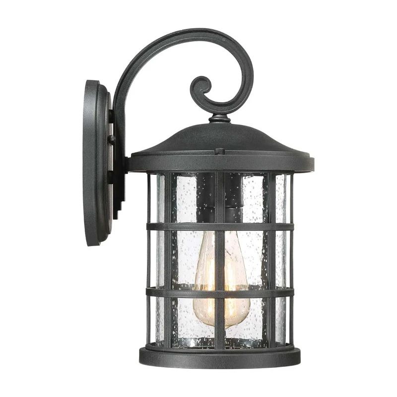 Quoizel LED Wand Buitenlamp Crusade | 1X E27 Max 60W | IP44 | Dimbaar | Earth Black
