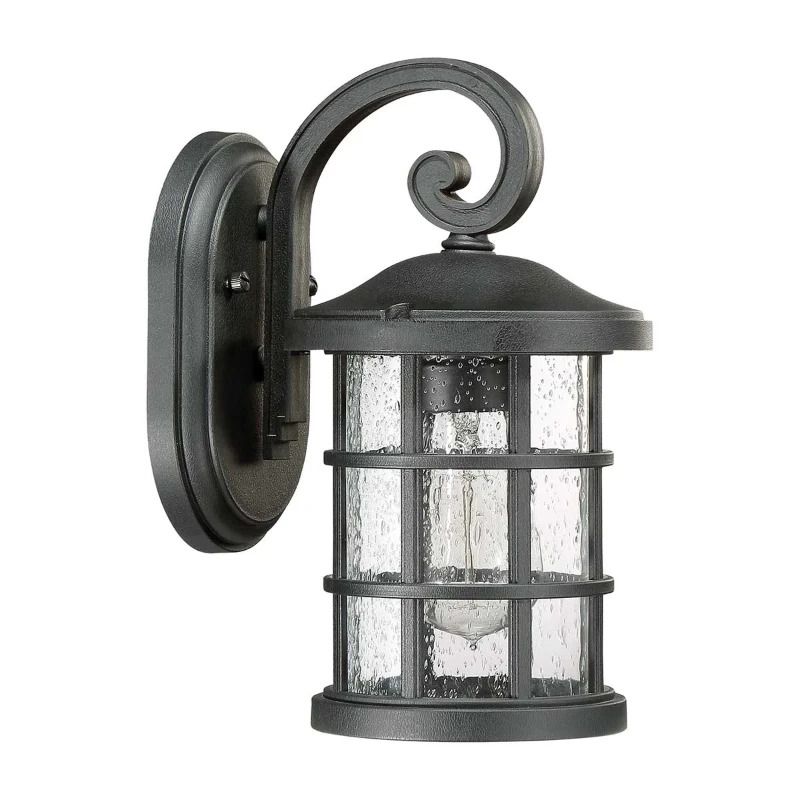 Quoizel LED Wand Buitenlamp Crusade | 1X E27 Max 60W | IP44 | Dimbaar | Earth Black