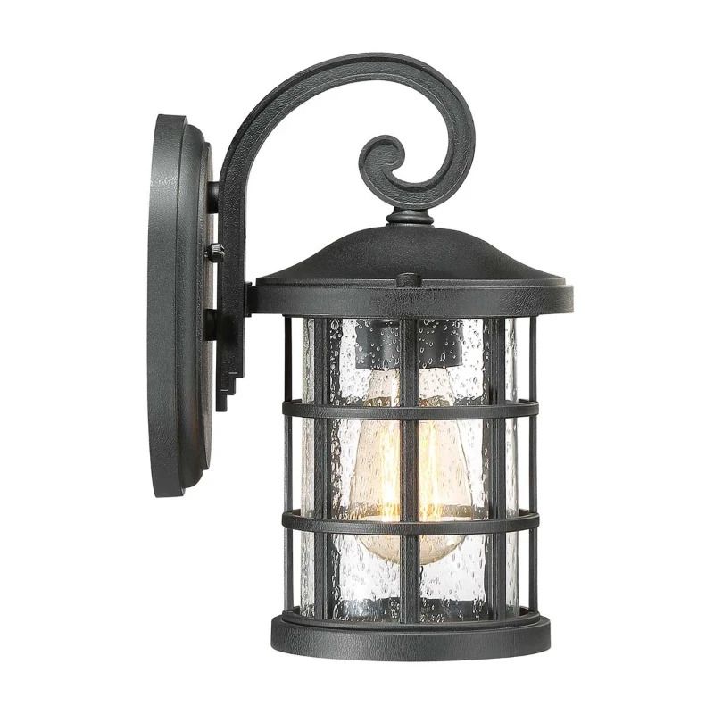Quoizel LED Wand Buitenlamp Crusade | 1X E27 Max 60W | IP44 | Dimbaar | Earth Black