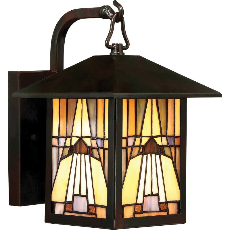 Quoizel Tifanny LED Wand Buitenlamp Inglenook Outdoor | 1X E27 Max 60W | IP44 | Dimbaar | Valiant Bronze