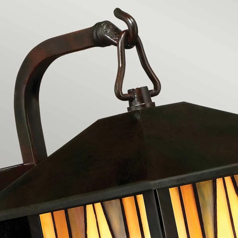 Quoizel Tifanny LED Wand Buitenlamp Inglenook Outdoor | 1X E27 Max 60W | IP44 | Dimbaar | Valiant Bronze