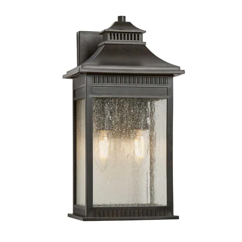 Quoizel LED Wand Buitenlamp Livingston | 2X E14 Max 40W | IP44 | Dimbaar | Imperial Bronze