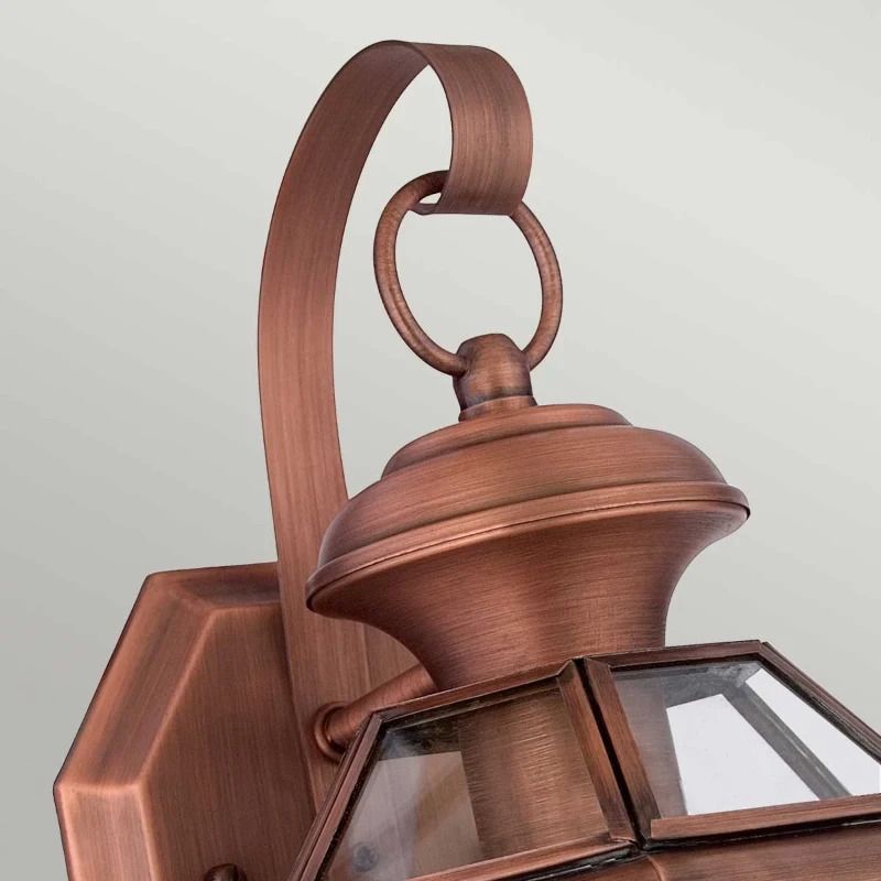 Quoizel LED Wand Buitenlamp Newbury | 1X E27 Max 60W | IP44 | Dimbaar | Lacquered Aged Copper