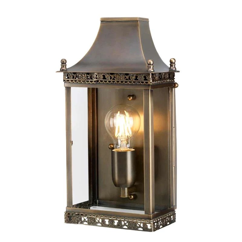 Elstead Lighting LED Wand Buitenlamp Regents Park | 1X E27 Max 60W | IP44 | Dimbaar | Aged Brass