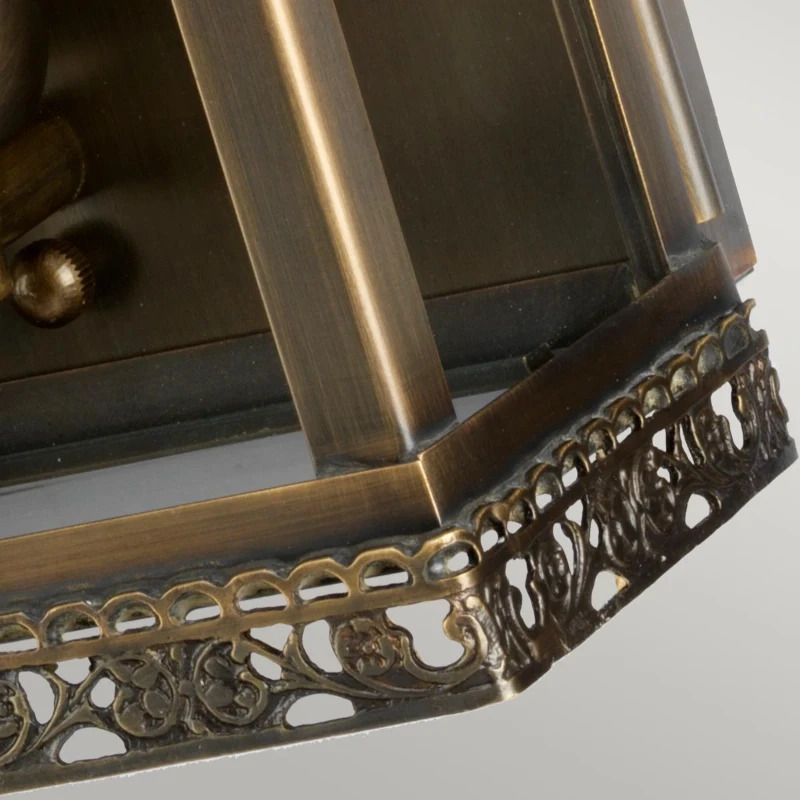 Elstead Lighting LED Wand Buitenlamp Regents Park | 1X E27 Max 60W | IP44 | Dimbaar | Aged Brass