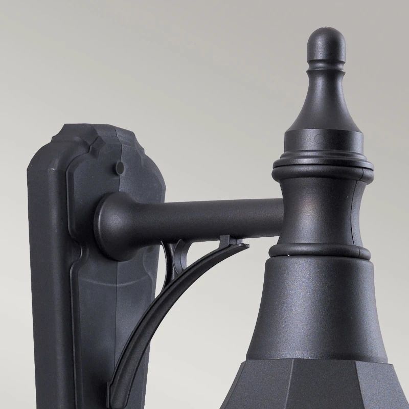 Elstead Lighting LED Wand Buitenlamp Shannon | 1X E27 Max 60W | IP44 | Dimbaar | Black