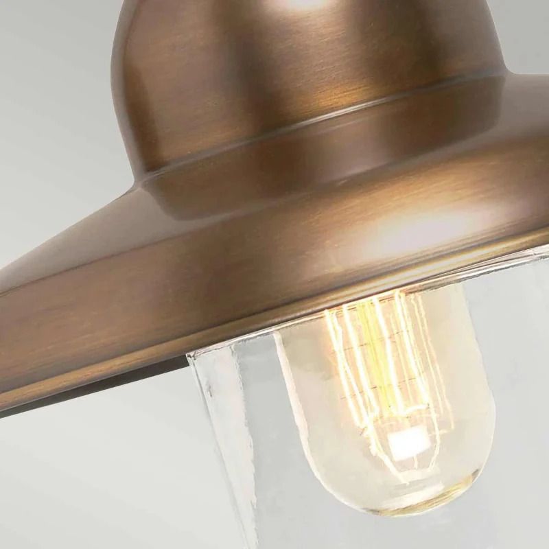 Elstead Lighting LED Wand Buitenlamp Somerton | 1X E27 Max 60W | IP44 | Dimbaar | Aged Brass