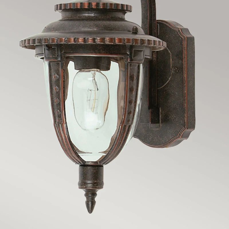 Elstead Lighting LED Wand Buitenlamp St Louis | 1X E27 Max 60W | IP44 | Dimbaar | Weathered Bronze