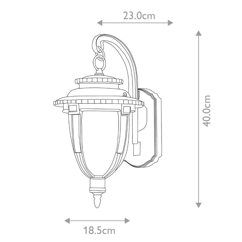 Elstead Lighting LED Wand Buitenlamp St Louis | 1X E27 Max 60W | IP44 | Dimbaar | Weathered Bronze