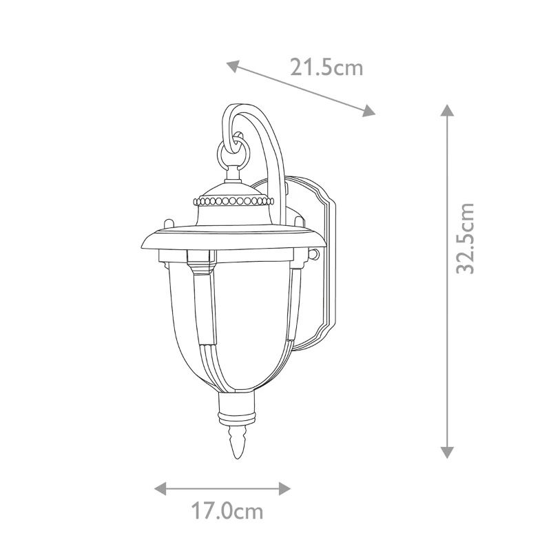 Elstead Lighting LED Wand Buitenlamp St Louis | 1X E27 Max 60W | IP44 | Dimbaar | Weathered Bronze