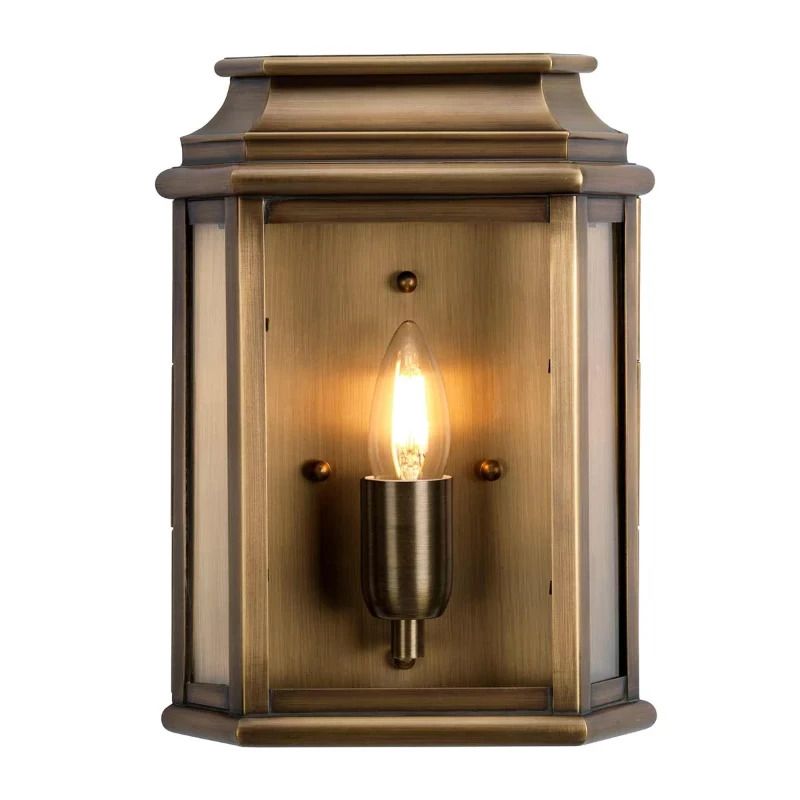 Elstead Lighting LED Wand Buitenlamp St Martins | 1X E27 Max 60W | IP44 | Dimbaar | Aged Brass
