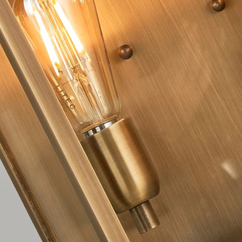 Elstead Lighting LED Wand Buitenlamp St Martins | 2X E27 Max 60W | IP44 | Dimbaar | Aged Brass