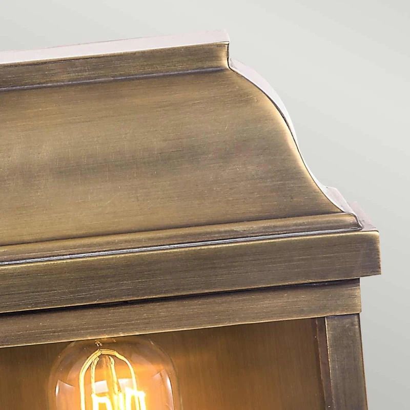 Elstead Lighting LED Wand Buitenlamp Victoria | 1X E27 Max 60W | IP44 | Dimbaar | Aged Brass