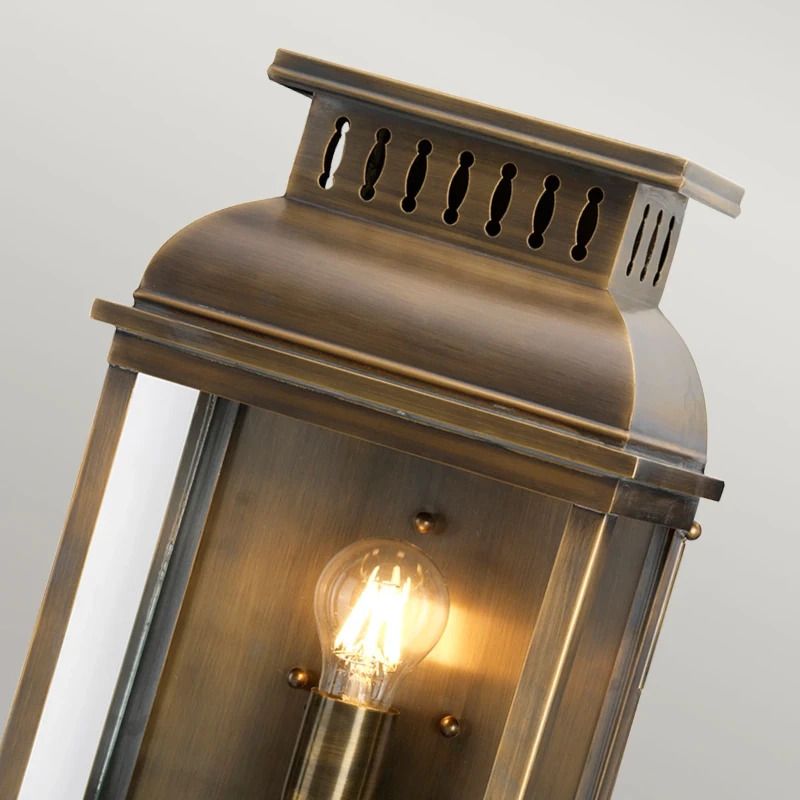 Elstead Lighting LED Wand Buitenlamp Westminster | 1X E27 Max 60W | IP44 | Dimbaar | Aged Brass