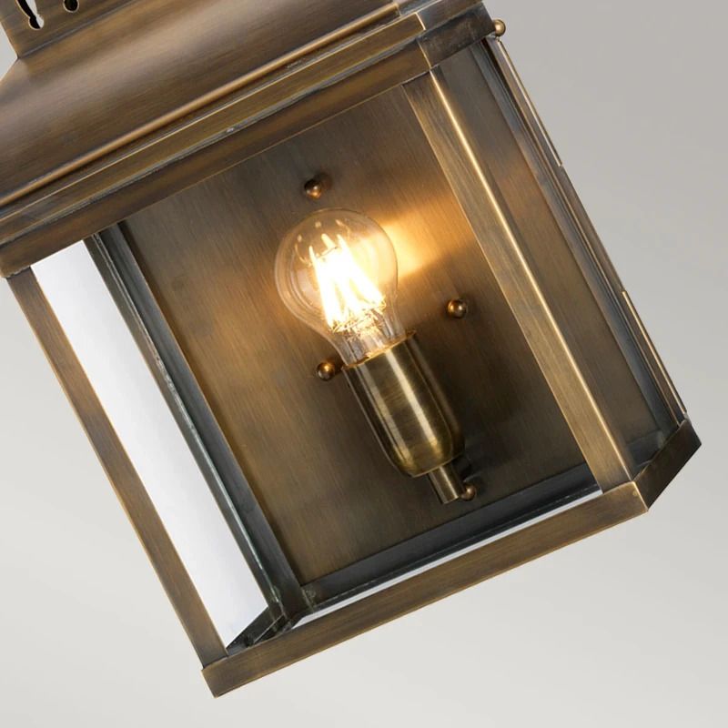Elstead Lighting LED Wand Buitenlamp Westminster | 1X E27 Max 60W | IP44 | Dimbaar | Aged Brass