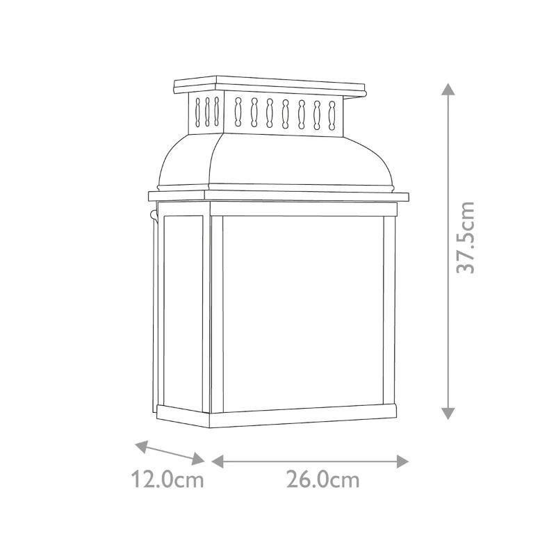 Elstead Lighting LED Wand Buitenlamp Westminster | 1X E27 Max 60W | IP44 | Dimbaar | Aged Brass