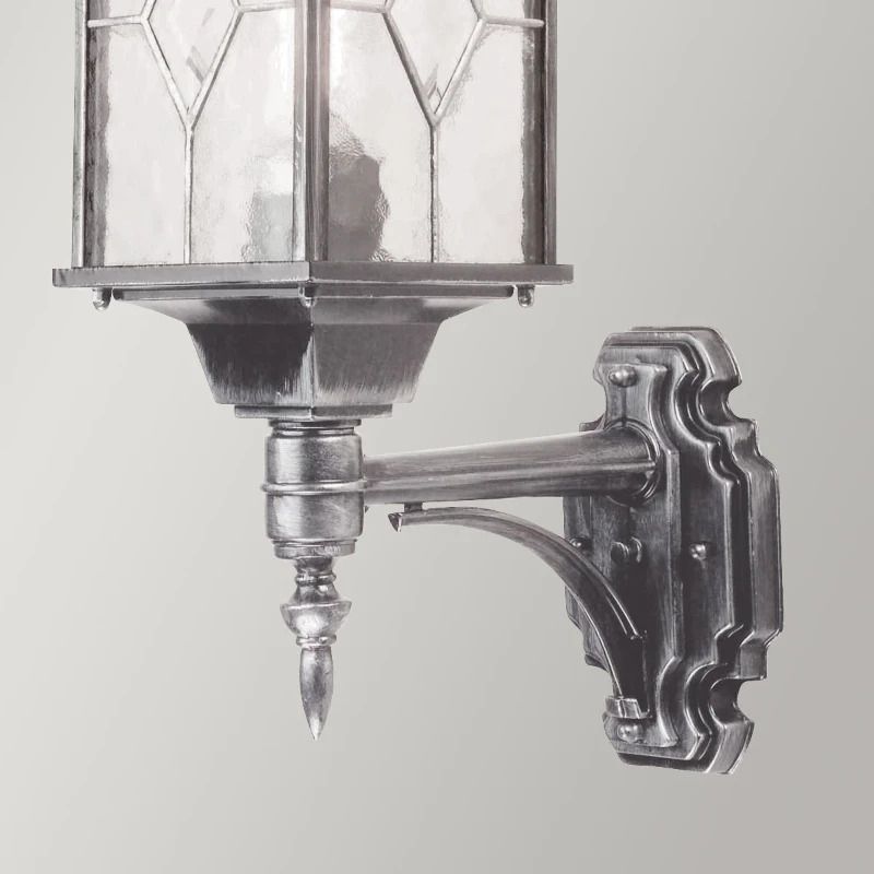 Elstead Lighting LED Wand Buitenlamp Wexford | 1X E27 Max 60W | IP44 | Dimbaar | Black/Silver