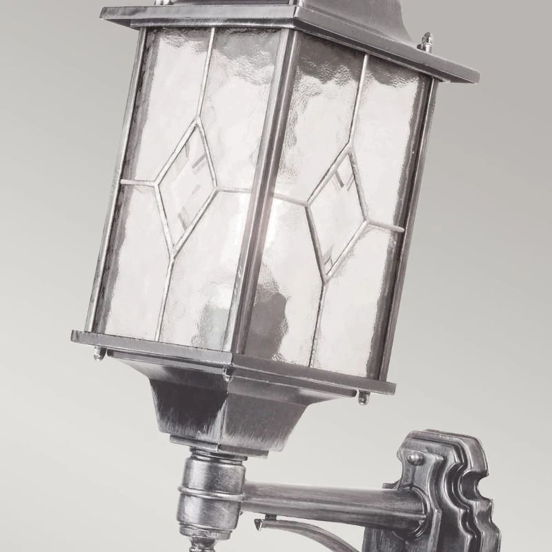 Elstead Lighting LED Wand Buitenlamp Wexford | 1X E27 Max 60W | IP44 | Dimbaar | Black/Silver