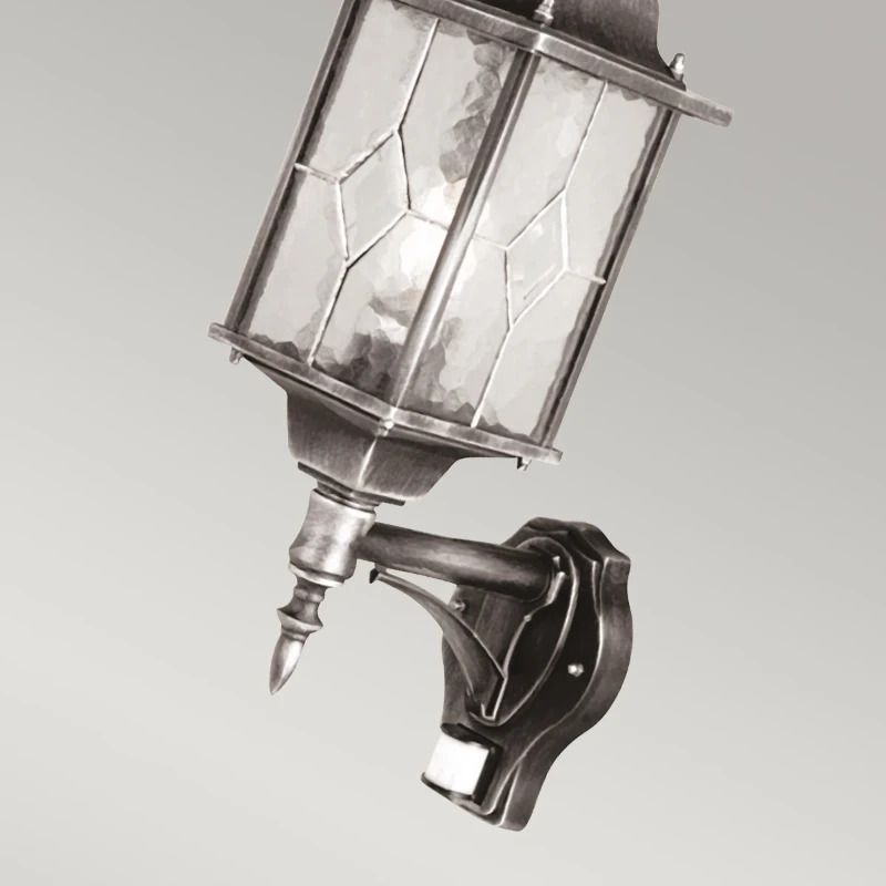 Elstead Lighting LED Wand Buitenlamp Wexford | 1X E27 Max 60W | IP44 | Dimbaar | Black/Silver