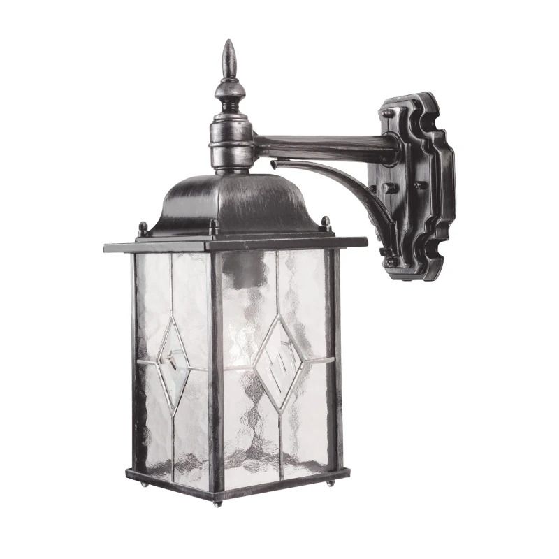 Elstead Lighting LED Wand Buitenlamp Wexford | 1X E27 Max 60W | Dimbaar | Black/Silver