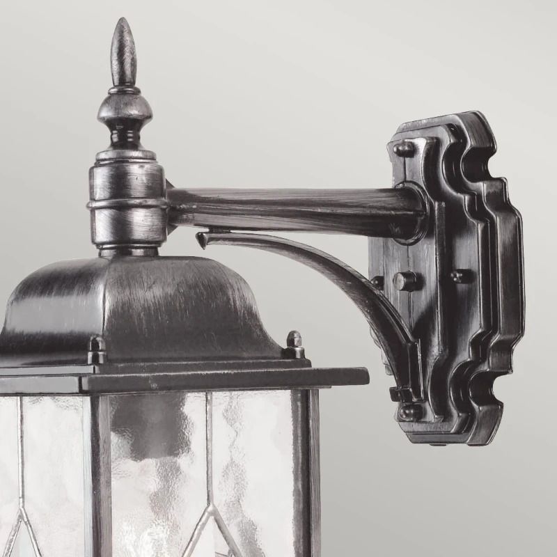 Elstead Lighting LED Wand Buitenlamp Wexford | 1X E27 Max 60W | Dimbaar | Black/Silver
