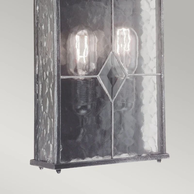 Elstead Lighting LED Buitenlamp Wexford | 2X E27 Max 60W | Dimbaar | Black/Silver