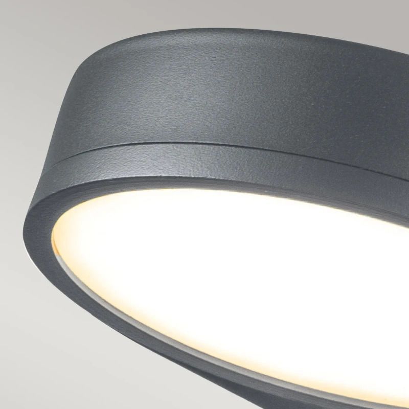Elstead Lighting LED Wand Buitenlamp Zola | 16.5W 3000K 1500Lm 830 | IP44 | Grey