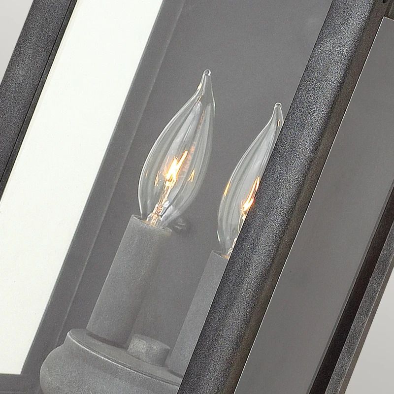 Hinkley LED Wand Buitenlamp Anchorage | 2X E14 Max 60W | IP44 | Dimbaar | Aged Zinc