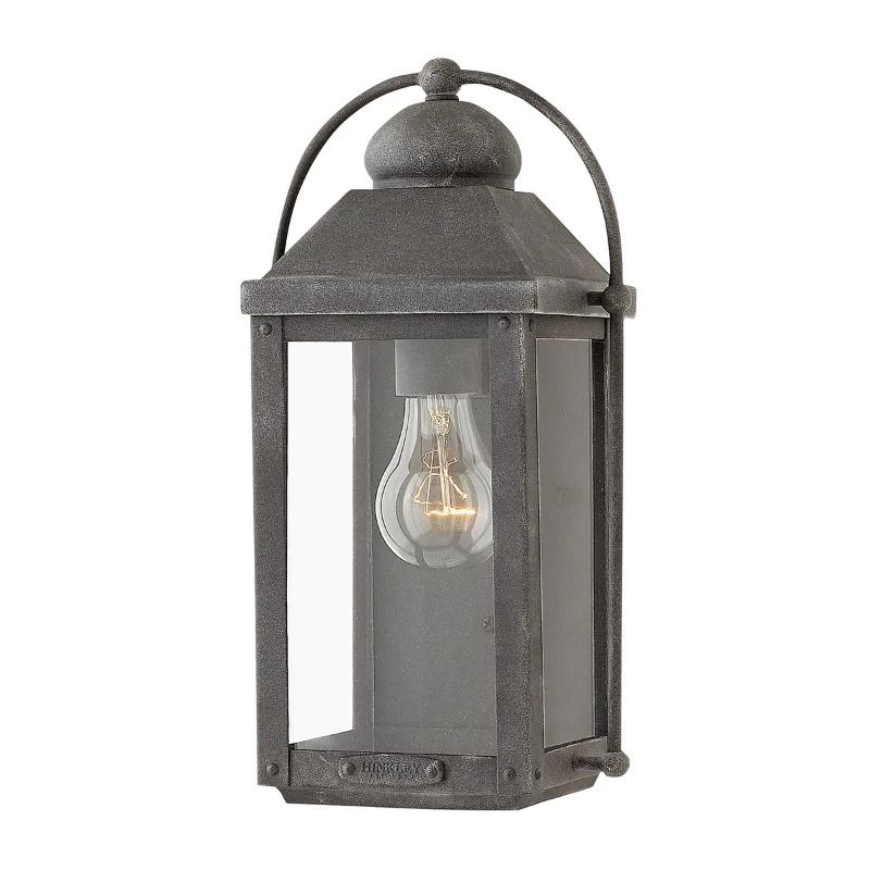 Hinkley LED Wand Buitenlamp Anchorage | 1X E27 Max 60W | IP44 | Dimbaar | Aged Zinc