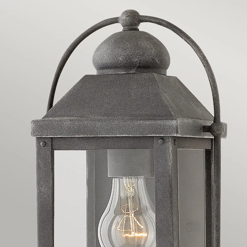Hinkley LED Wand Buitenlamp Anchorage | 1X E27 Max 60W | IP44 | Dimbaar | Aged Zinc