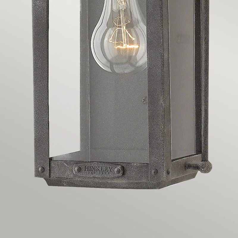 Hinkley LED Wand Buitenlamp Anchorage | 1X E27 Max 60W | IP44 | Dimbaar | Aged Zinc