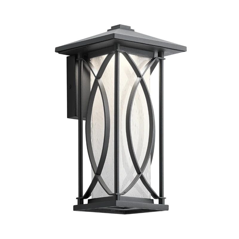 Kichler LED Wand Buitenlamp Ashbern | 1X E27 Max 40W | IP44 | Dimbaar | Textured Black
