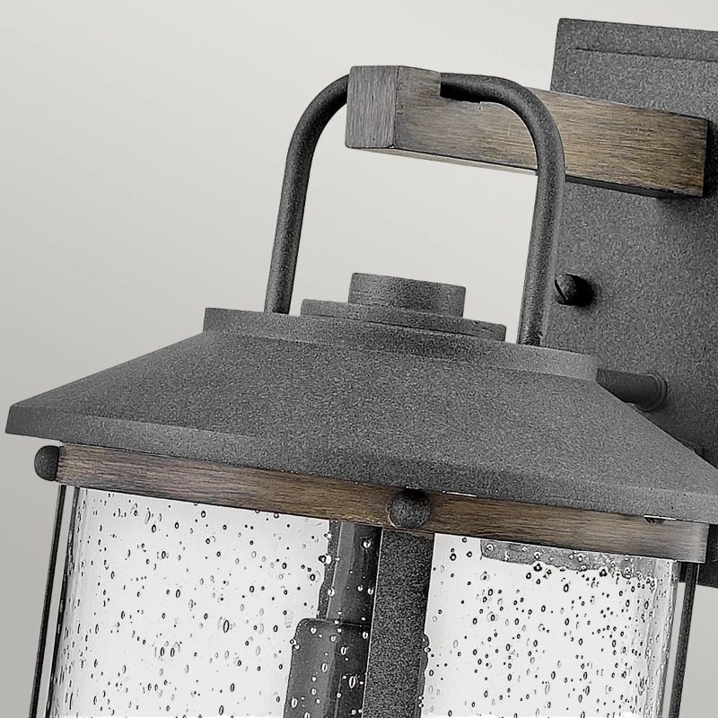 Hinkley LED Wand Buitenlamp Lakehouse | 1X E27 Max 60W | IP44 | Dimbaar | Aged Zinc with Driftwood Grey