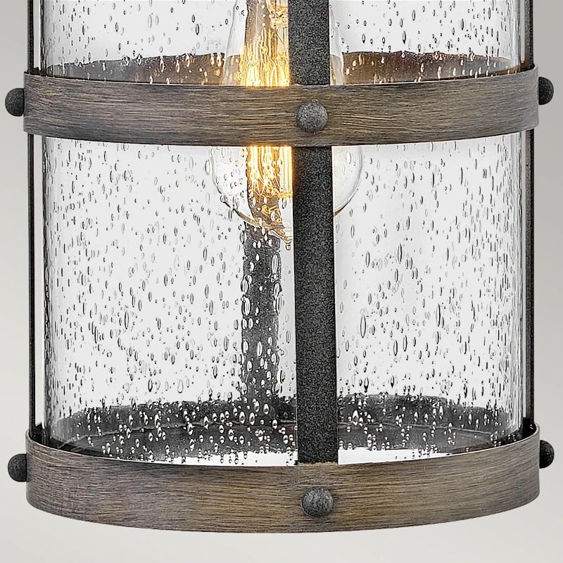 Hinkley LED Wand Buitenlamp Lakehouse | 1X E27 Max 60W | IP44 | Dimbaar | Aged Zinc with Driftwood Grey