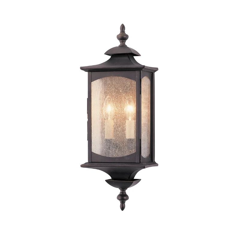 Feiss LED Wand Buitenlamp Market Square | 2X E14 Max 60W | IP44 | Dimbaar | Oil Rubbed Bronze