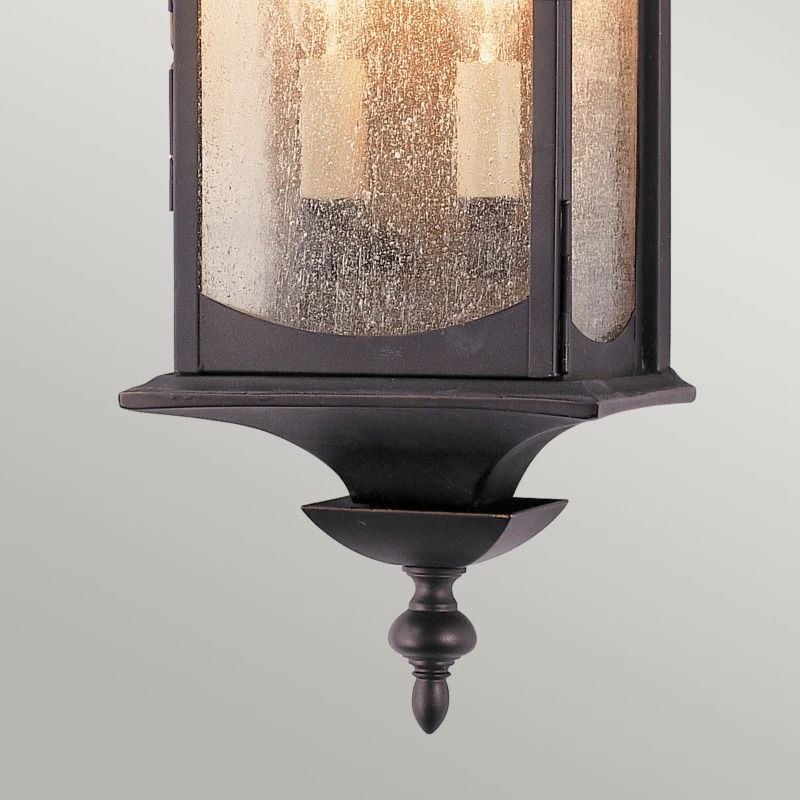 Feiss LED Wand Buitenlamp Market Square | 2X E14 Max 60W | IP44 | Dimbaar | Oil Rubbed Bronze