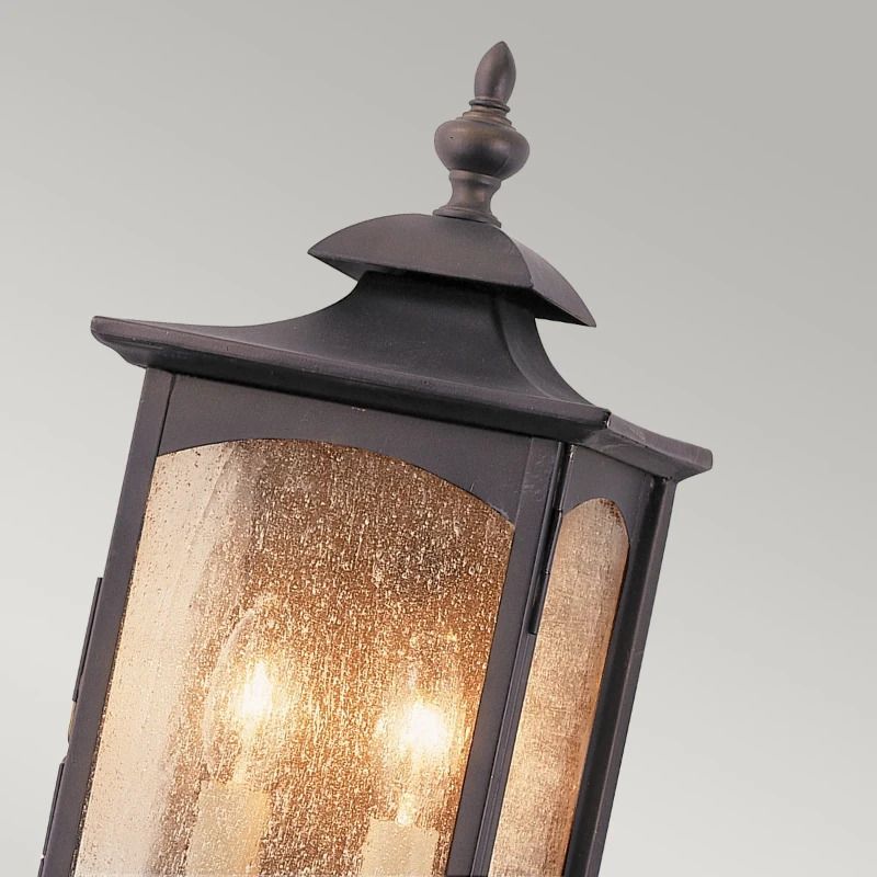 Feiss LED Wand Buitenlamp Market Square | 2X E14 Max 60W | IP44 | Dimbaar | Oil Rubbed Bronze