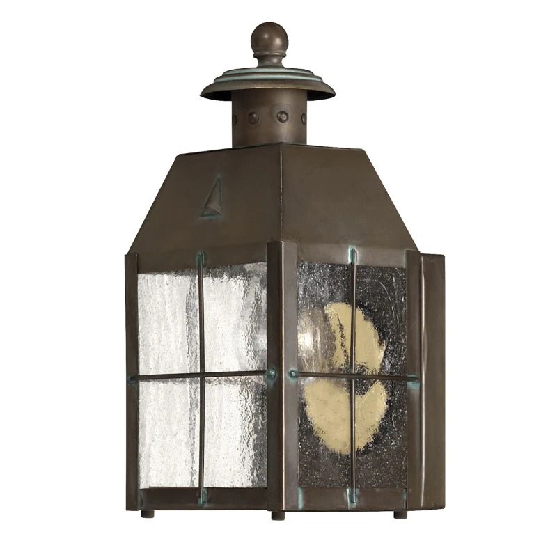 Hinkley LED Wand Buitenlamp Nantucket | 1X E27 Max 60W | IP44 | Dimbaar | Aged Brass