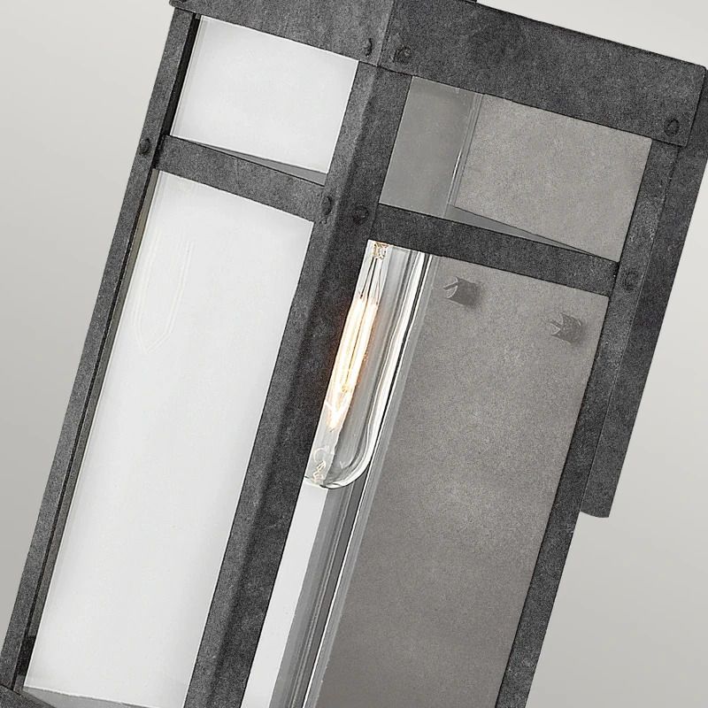 Hinkley LED Wand Buitenlamp Porter | 1X E27 Max 60W | IP44 | Dimbaar | Aged Zinc