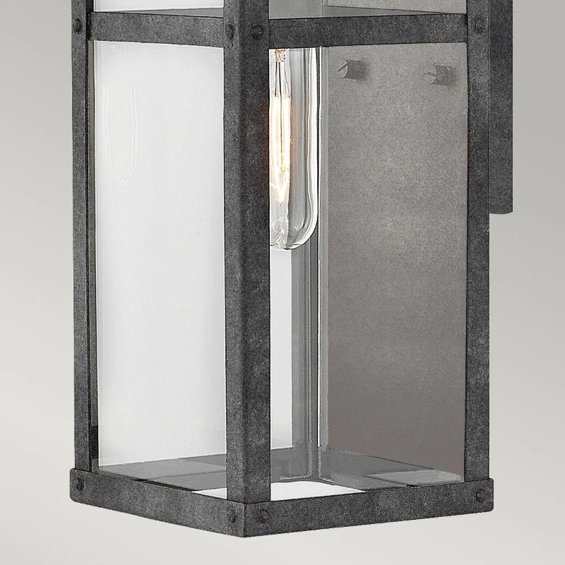 Hinkley LED Wand Buitenlamp Porter | 1X E27 Max 60W | IP44 | Dimbaar | Aged Zinc