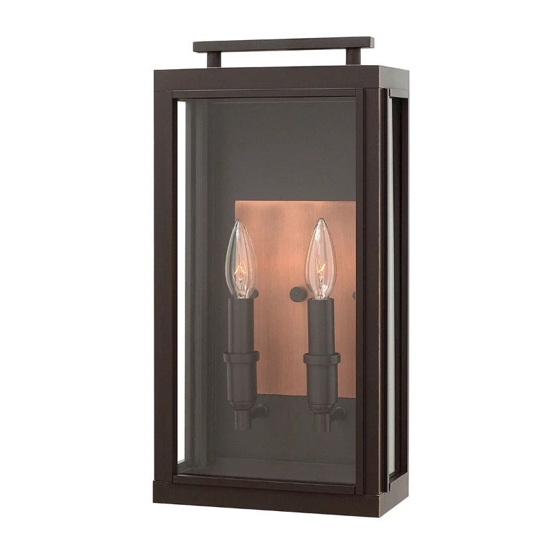 Hinkley LED Wand Buitenlamp Sutcliffe | 2X E14 Max 60W | IP44 | Dimbaar | Oil Rubbed Bronze & Copper